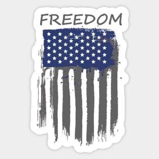 Freedom Painted American Flag Sticker